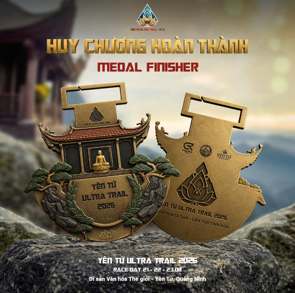Bộ vật phẩm thi đấu mang dấu ấn Yên Tử Ultra Trail 2026