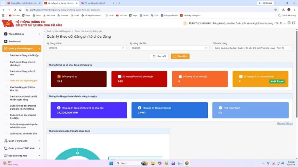 Đảng bộ Ban Quản lý di sản thế giới vịnh Hạ Long: Gần 100% Đảng viên đăng ký thành công dịch vụ nộp đảng phí trực tuyến