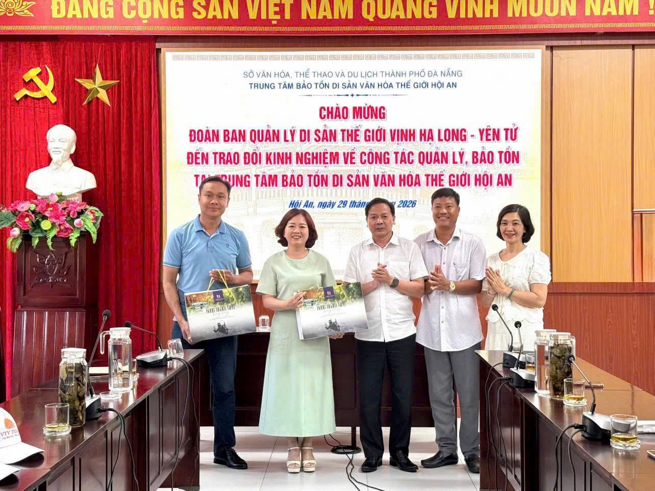 Ban Quản lý Di sản thế giới vịnh Hạ Long – Yên Tử học tập, trao đổi kinh nghiệm tại Hội An và Mỹ Sơn