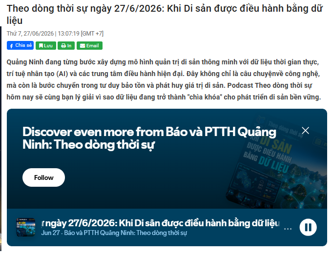 Khi Di sản được điều hành bằng dữ liệu