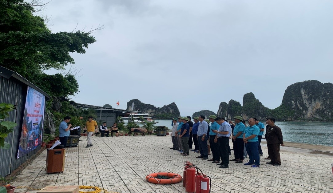 Ban Quản lý Di sản thế giới Vịnh Hạ Long - Yên Tử nâng cao năng lực phòng cháy, chữa cháy và cứu nạn, cứu hộ, góp phần bảo đảm an toàn tại các khu di sản