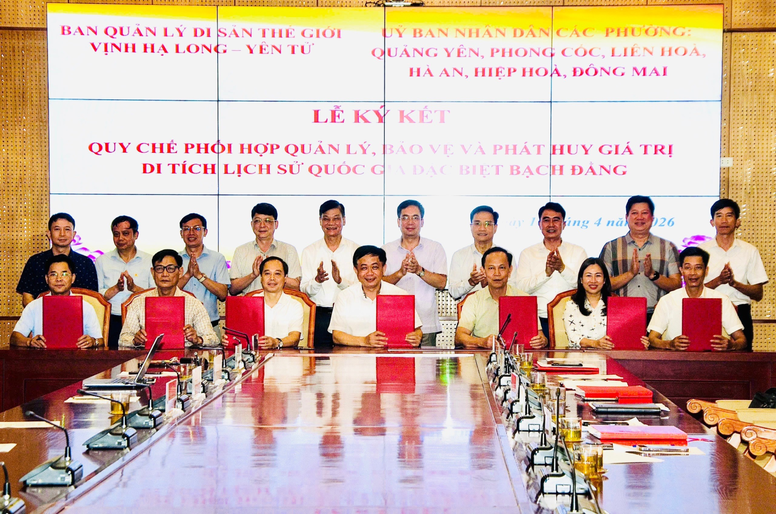 Ký kết quy chế phối hợp, bảo vệ và phát huy giá trị Di tích lịch sử quốc gia đặc biệt Bạch Đằng