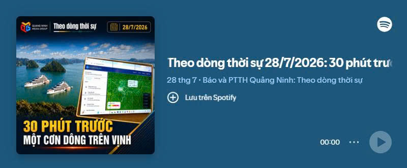 Theo dòng thời sự 28/7/2026: 30 phút trước một cơn dông trên Vịnh
